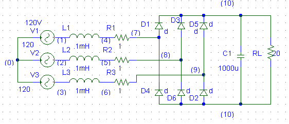 3 phase rectifier output voltage